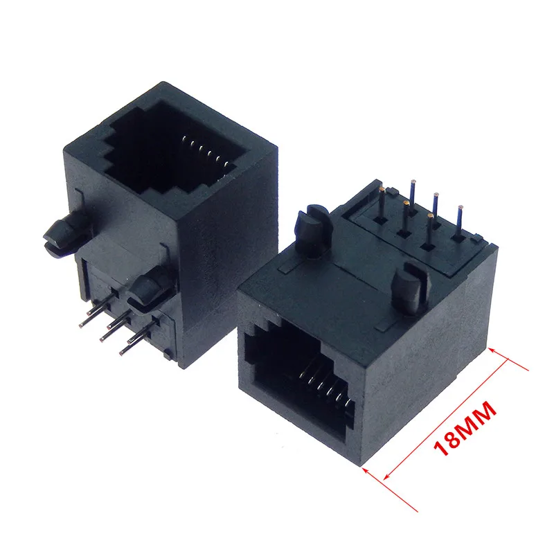 5Pcs RJ12 6P6C RJ11 PCB Mount Telephone Modular Connector Socket Interface Crystal Female Socket Telephone For Plug Jack