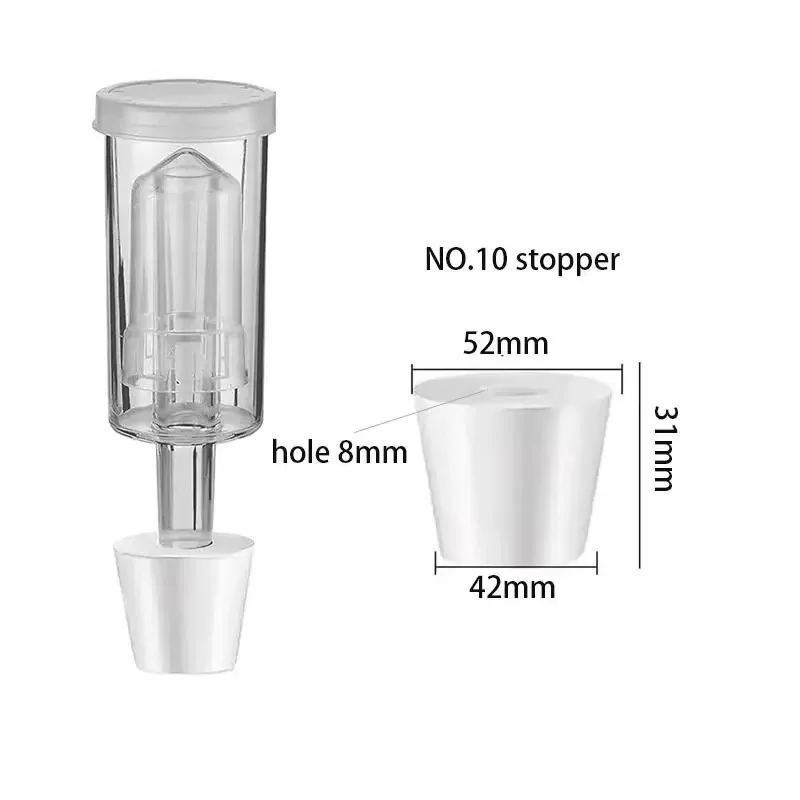 مجموعة غرفة الضغط لتخمير النبيذ كيمتشي (غطاء الضغط + سدادات) أقفال الضغط لتخمير دلو كاربوي Airlo