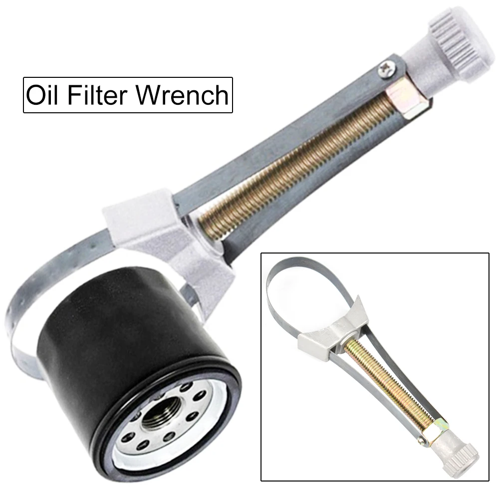 1Pc Car Auto Motorcycle Oil Filter Removal Tool Strap Wrench Diameter Adjustable 64mm To 129mm Oil Filter Disassembly Tool