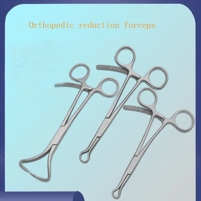 

Small animal bone holding forceps point shaped pointed ball head reduction forceps pressure plate forceps self-locking toothed p