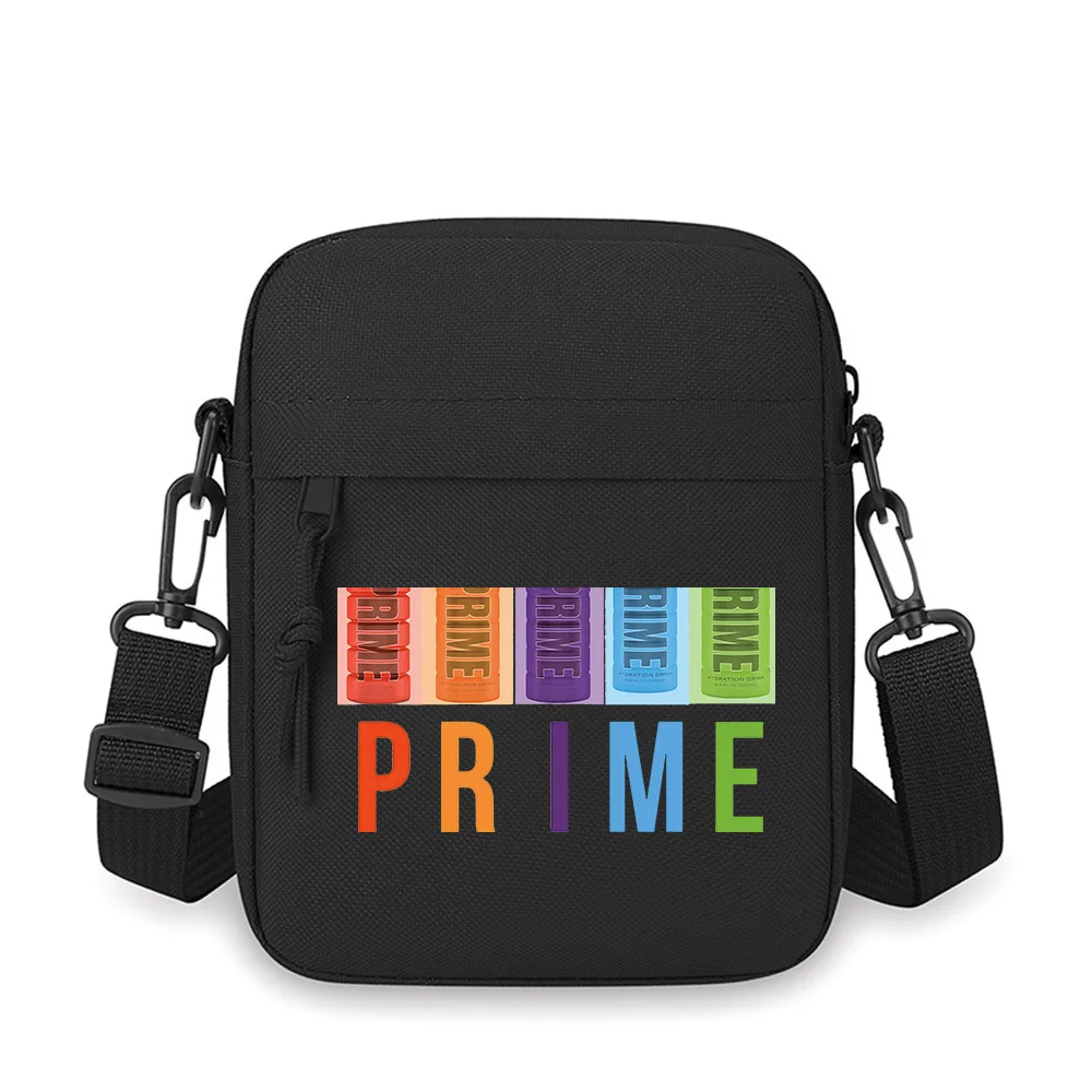 

Colorful bottle design branding PRIME drink. Men Crossbody Bag Single Shoulder Women Cartoon Anime Film Printing Design Unisex