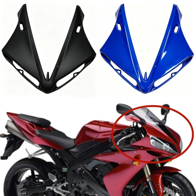 Motorcycle Accessories Front Upper Fairing Headlight Cowl Nose Fit for YAMAHA YZF R1 YZF YZF-R1 YZFR1 2004-2006