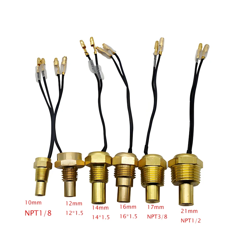 Universal Water Temperature Sensor Car Temperature Sensor Water Temperature Gauge 12V/24V 10MM 12MM 14MM 16MM 17MM 18MM 21MM