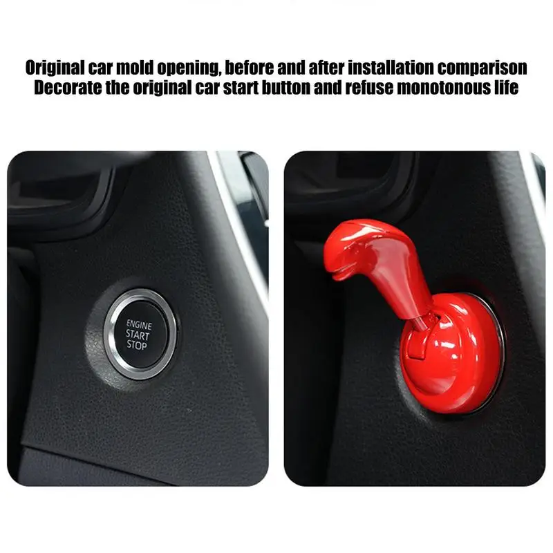 

Engine Start Button Cover Snake-Shaped Engine Ignition Cover Automotive Interior Accessory Retro Joystick Decoration For
