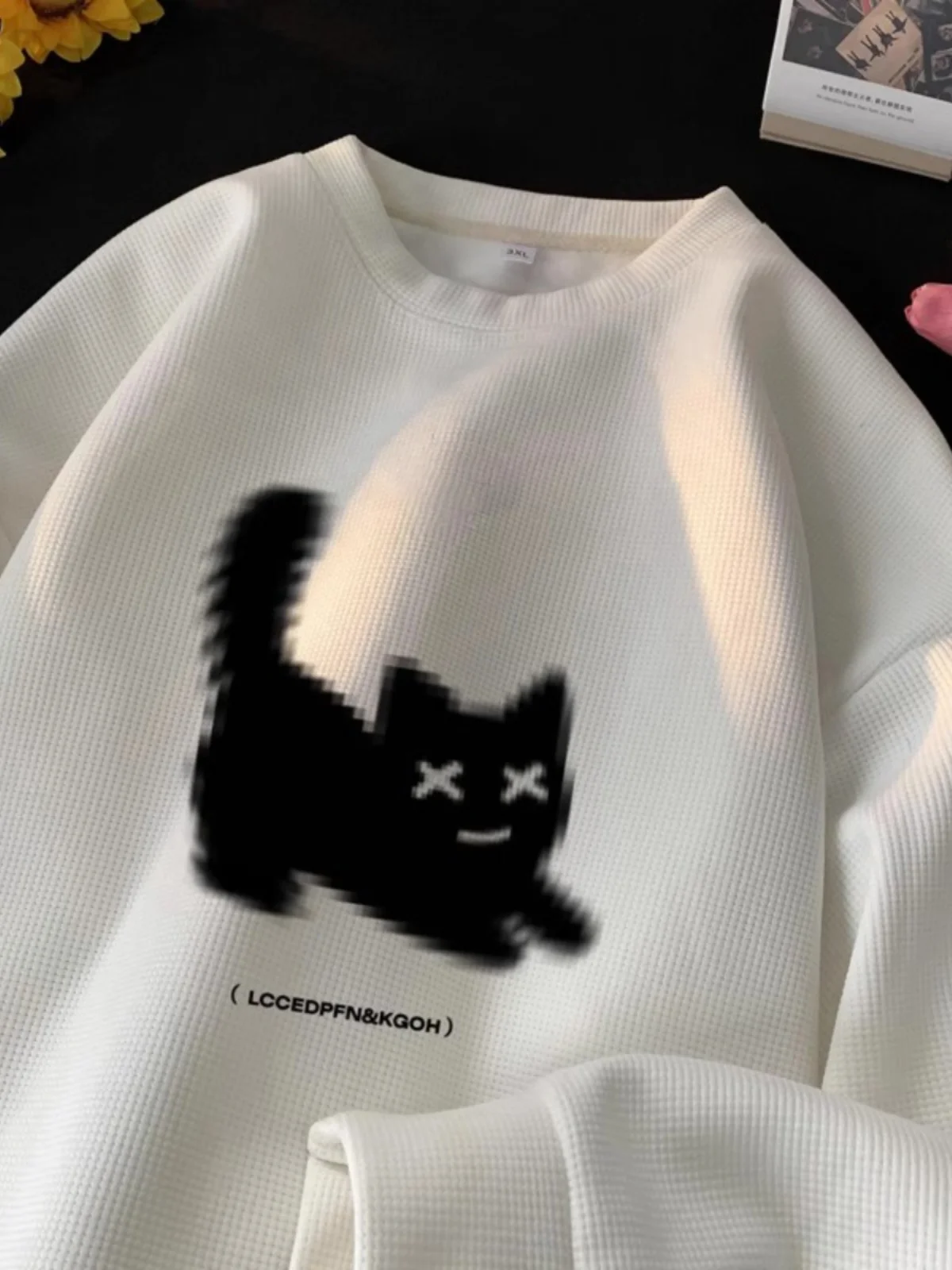 

Мужская толстовка оверсайз с флисовой подкладкой, утепленная, с круглым вырезом, в уличном стиле, весна-осень, плотная, модная, брендовая, с капюшоном