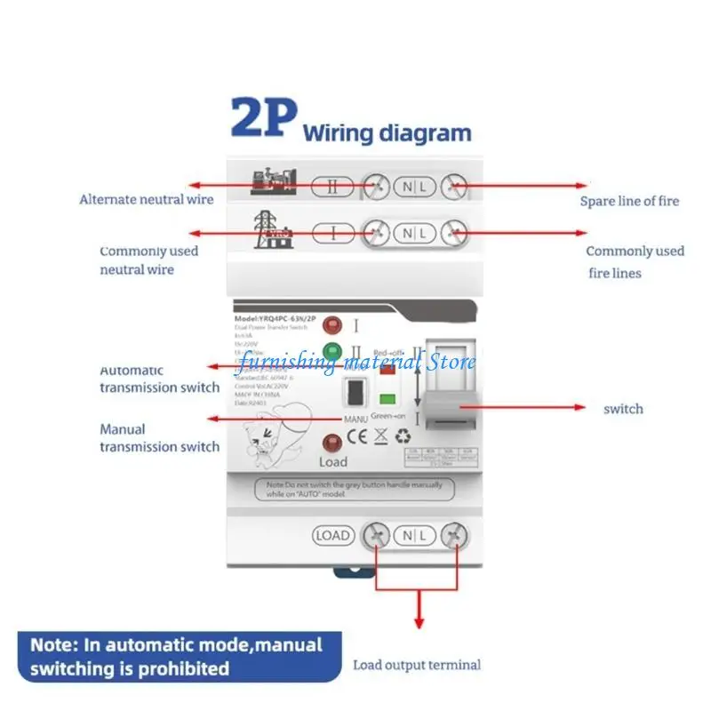 Y5GD Double Power Automatic Transfer Switches 63A Haupt-Backup-Versorgungsschalter