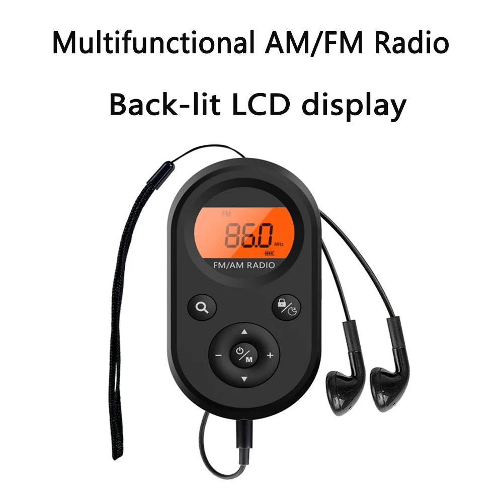 

Карманное радио, перезаряжаемое с лучшим приемом, AM FM, портативное радио, длительный срок службы батареи, стереонаушники, небольшой цифровой транзистор