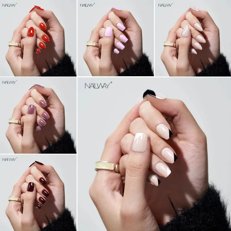 Ladies' Favorite：Professional Supplier High Quality 30Pcs Wholesale Acrylic False Fake Nails Soft Gel Custom Pres