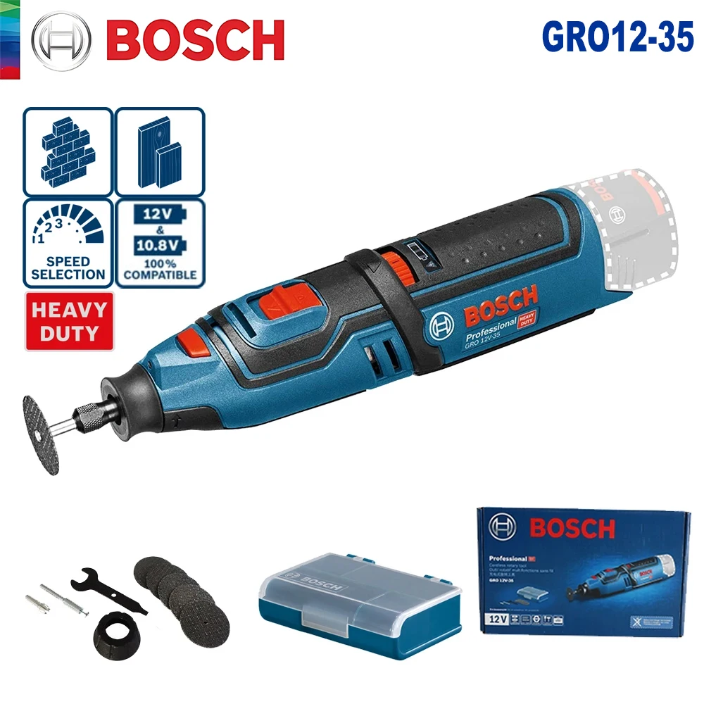 

Bosch GRO 12V-35 Cordless Rotary Tool 12V Electric Grinder Multi-Purpose Mini Engraving Sanding Polishing Drilling Power Tools ﻿