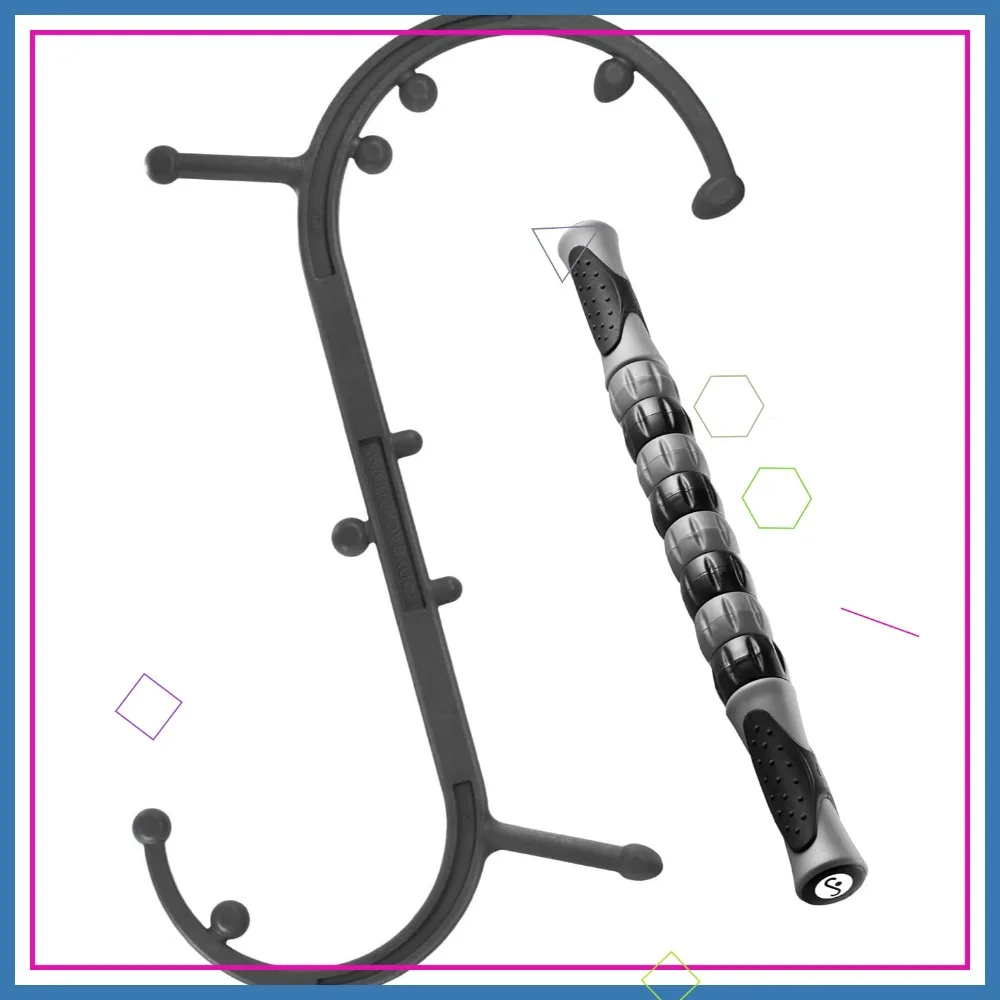 

Массажный стик и классический набор (США), инструменты для точечного массажа для снятия боли в шее и спине, средство для расслабления мышц, черный цвет