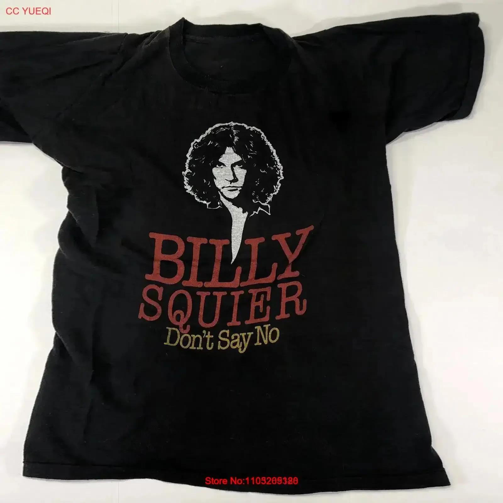 Billy Squier Don't Say No Tour Camiseta de algodón tamaño completo vintage ropa de calle lavada ropa de diseñador cómoda transpirable