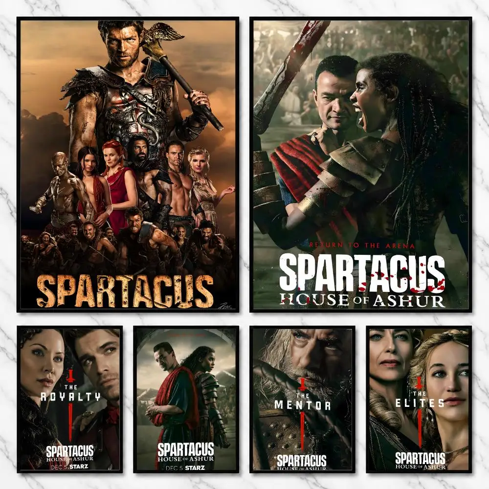 Spartacus Roman Gladiator Rebellion Historic Drama Poster Self-Adhesive Unframed Fashion Wall Prints for Office & Home Decor