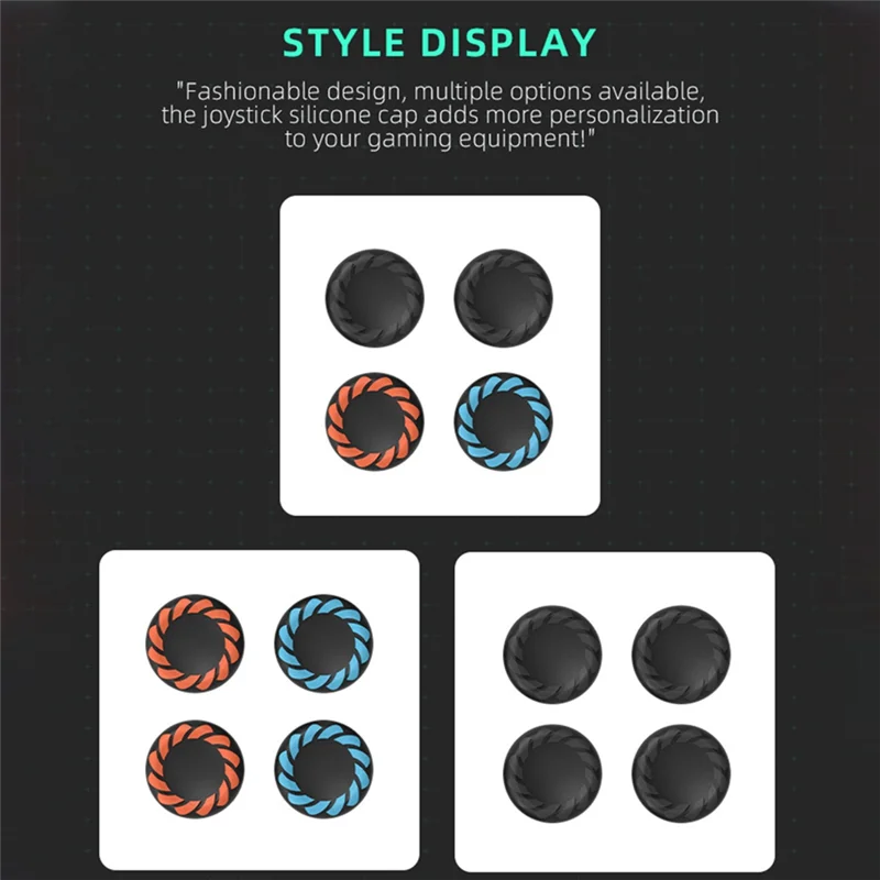AA60-For Switch2 Joycon غطاء سيليكون غطاء عصا التحكم لنينتندو سويتش 2 غطاء الفطر غطاء رأس واقي غير قابل للانزلاق