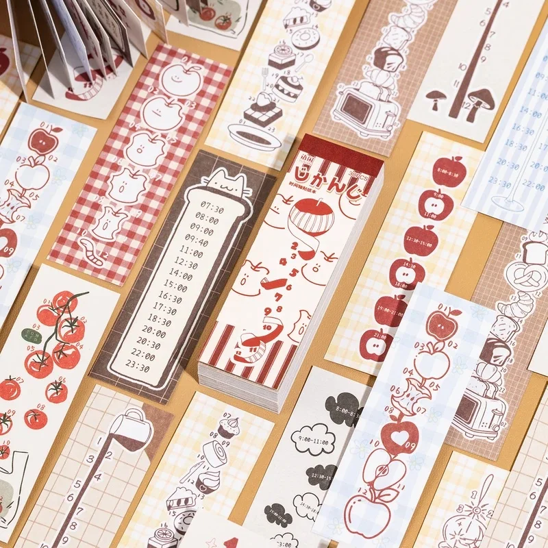30 pcs Time Horizontal Axis Series Long Strip Sticker Book Time Axis Recording Date Decorative Stickers DIY Scrapbooking Diary