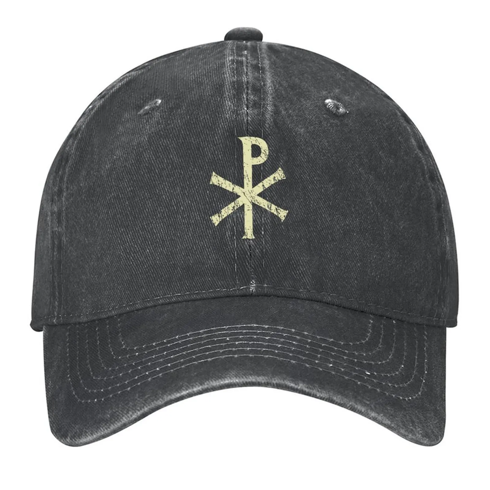 

Chi Rho - distressed Baseball Cap Male hat fishing caps man New Hat Golf Hat Women's Golf Wear Men's