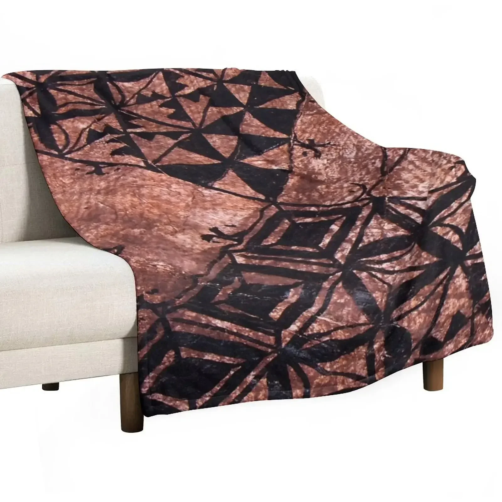 

Tongan Tapa Design Throw Blanket Decorative Beds Sofa Throw Decorative Sofas Blankets