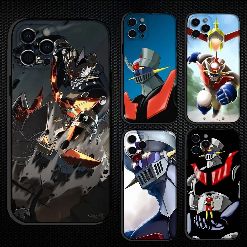 

M-MazingerZ Anime Phone Case For iPhone 16,15,14,13,12,11 Plus,Pro Max, Others Soft Black Cover