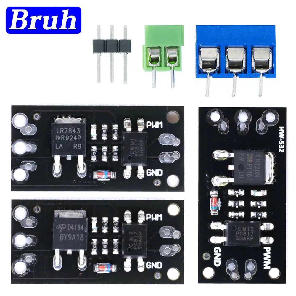 Isolated MOSFET MOS Field Effect Tube Module 3V / 5V FR120N LR7843 D4184 AOD4184 Board Replacement Relay For Arduino and MCU