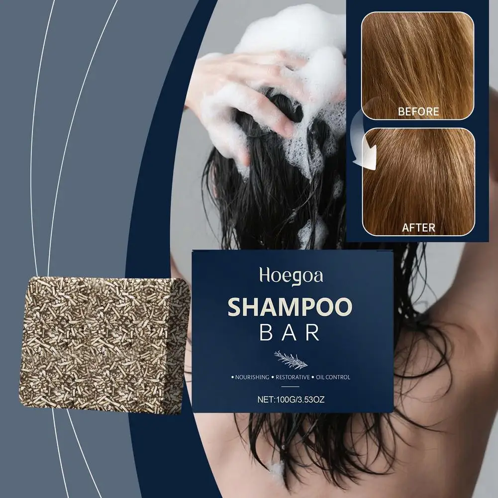 

100g Rosemary Gentle Shampoo Bar Anti-Hair Loss Oil Control Nourishing Repair For Damaged Hair Natural Organic Hair Soap W0Q4