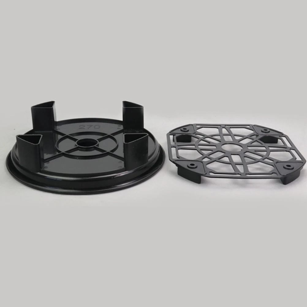 

30 Cm Thick Bottom Flower Pot Base Tray for Indoor Plants with Universal Wheels Round Shape Durable Plastic Storage Drawer