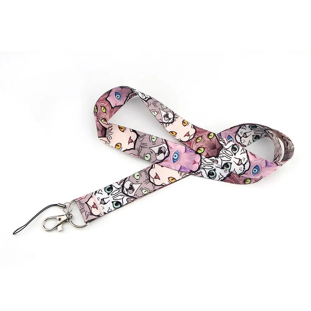 

Phone Accessories Sphynx Cat Cat Pattern Key Ring Holder Keychain ID Badge Holder Hang Rope Phone Lanyard Strap Webbings Ribbon
