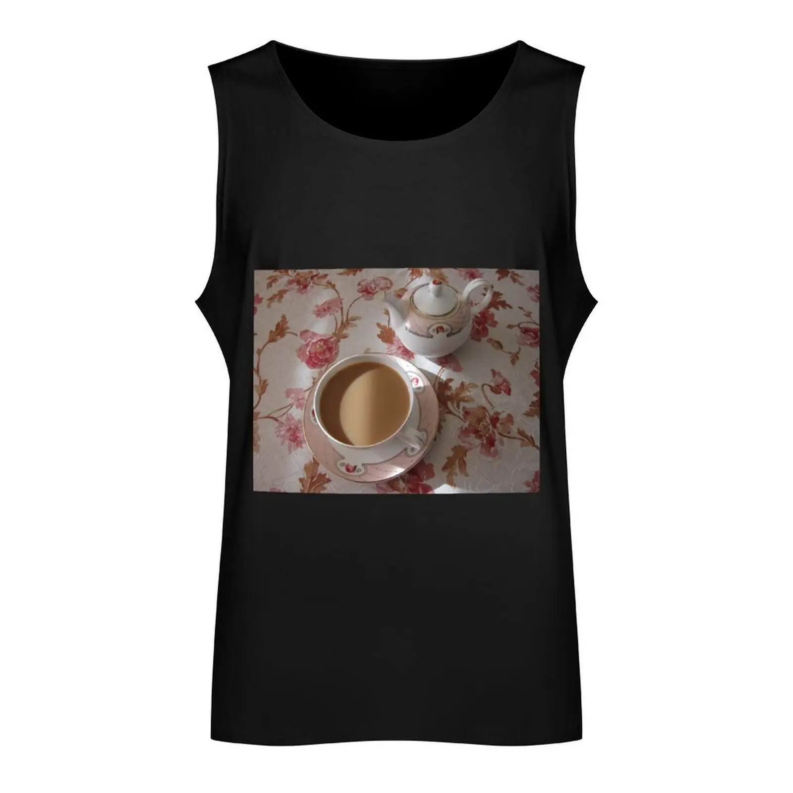 Teacup and Teapot Tank Top Men gym sportswear Men's t-shirts Men's summer t-shirt Vest male