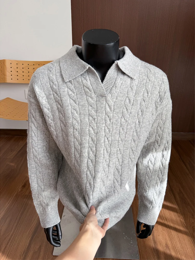 

Мужской вязаный свитер Cleanfit с текстурой Long Sve, осень-зима, американский Sle irt, свободный крой, удобный полиэстер B...