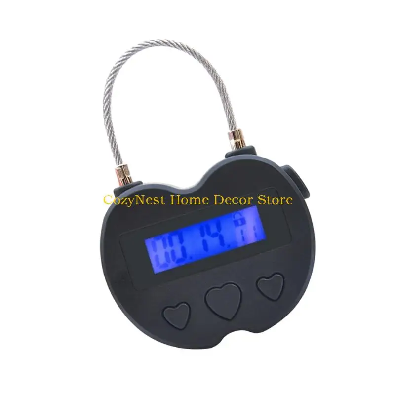 92MF LCD Display Time Lock Multifunction Travel Electronic Timer Timing Padlock For Schools Gyms And Household Use Enduring