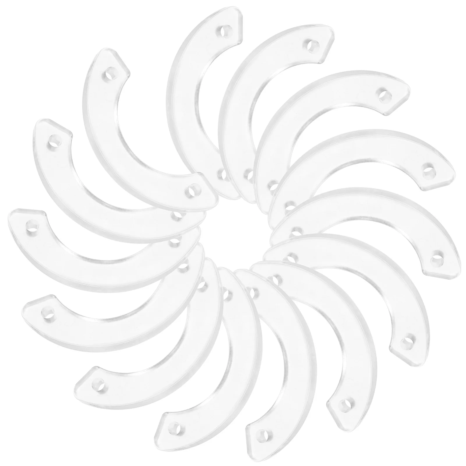

50pcs Moon Shape Drawer Stops Sturdy Materials Easy Installation Transparent Plastic Dresser Slides Accessories Repair Tools