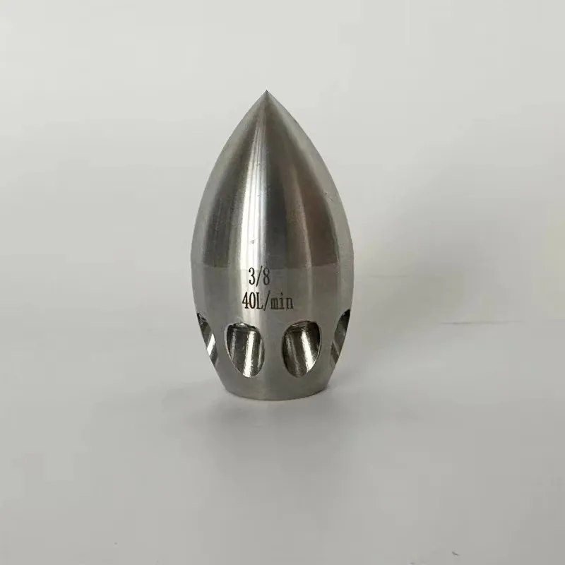 

40L Factory Directly 3/8 1/2 Female Front 0 Hole Backward 8 Holes Ceramic Nozzle High Pressure Hydro Jet Clogging Removal Nozzle