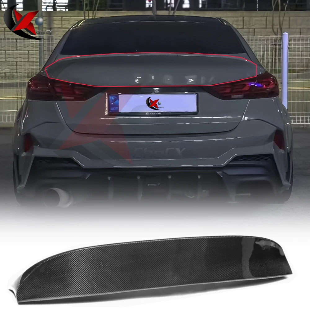 Suitable for 2016-2020 Hyundai Elantra High-Quality ABS Material GT Style Rear Spoiler Trunk Lid Glossy Black Spoiler Tail Wing