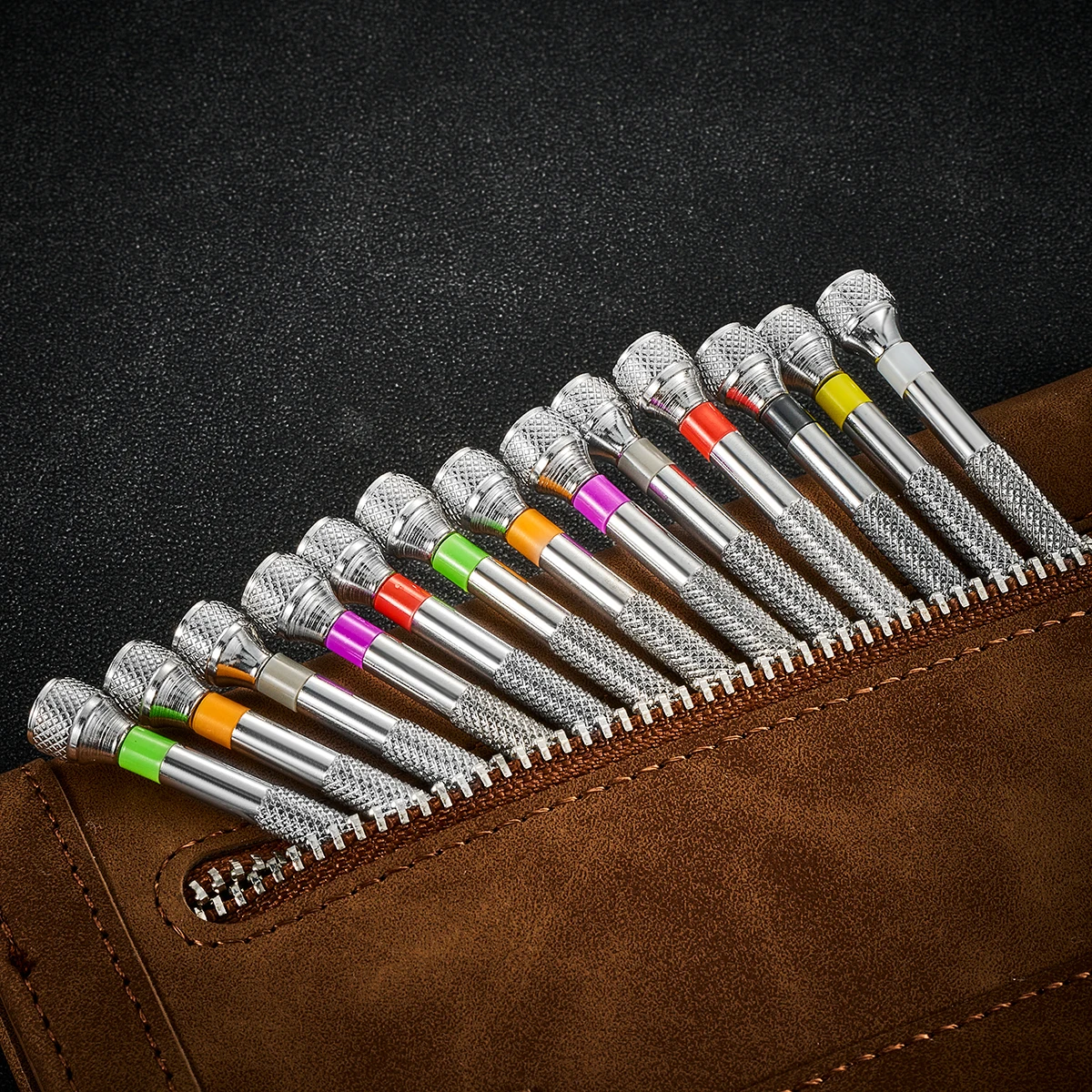 0.6-2.0mm Precision Screwdriver Set 13pcs High Hardness Steel Micro Cross Repair Kit for Watches Glasses Jewelry
