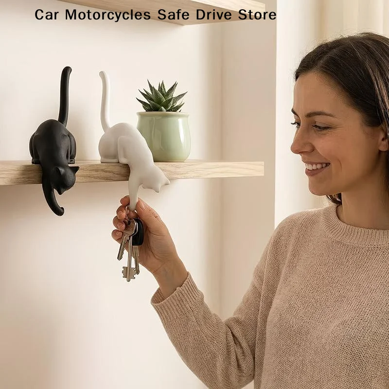 【CM】3D Printed Cat Inverted Hanging Ornament Hook - Cute Cat-Shaped Storage Hook For Home Decor, Key, Indoor, Idea For Pet Lover