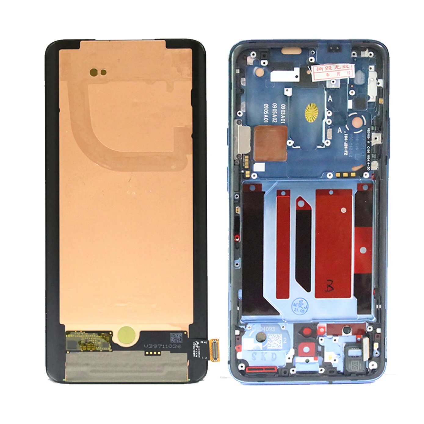 6.67 "Originele Amoled Display Voor Oneplus 7T Pro Lcd Touchscreen Digitizer Assemblage Vervangende Onderdelen Lcd Met Frame