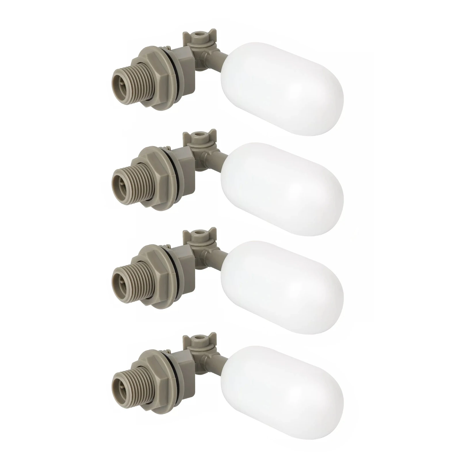4Pcs Mini Float Valve 1/2-inch Water Float Valve With Adjustable Arm Automatic Fill Valve Kit For Livestock Water Tank Fountains