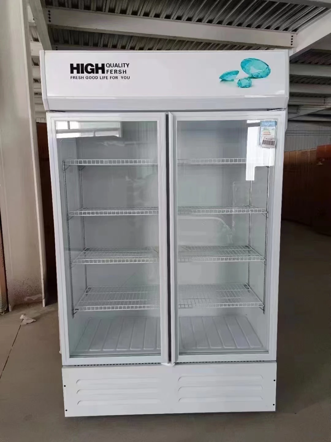 2 Door  Beverage Fridge Display Cold Drink Refrigerator