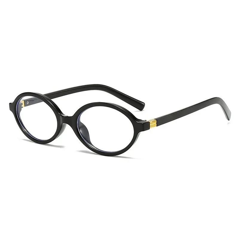 Vintage Oval Sunglasses Women Luxury Brand Designer Small Oval Anti Blue Light Glasses Retro Fashion Men Leopard Eyegalsses view 6