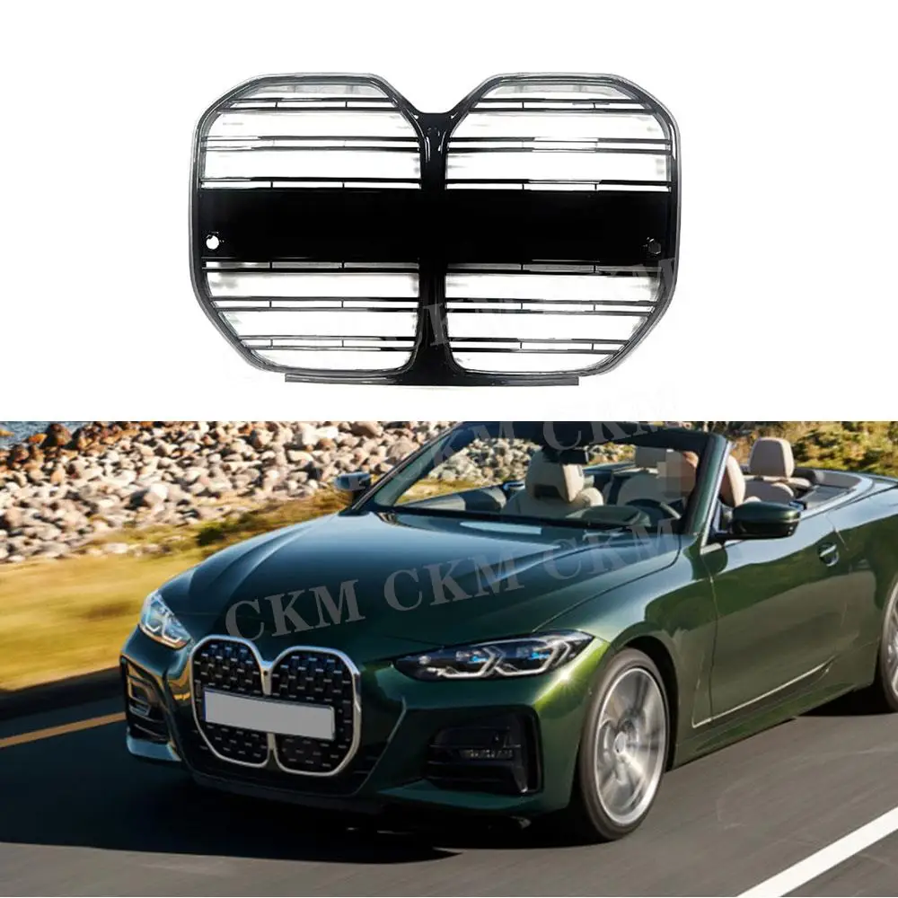 

CKMUUER ABS передняя решетка, накладка на гоночную решетку для BMW 4 серии G22 G26 425i 430i M Sport Coupe 2021 + автомобильные аксессуары