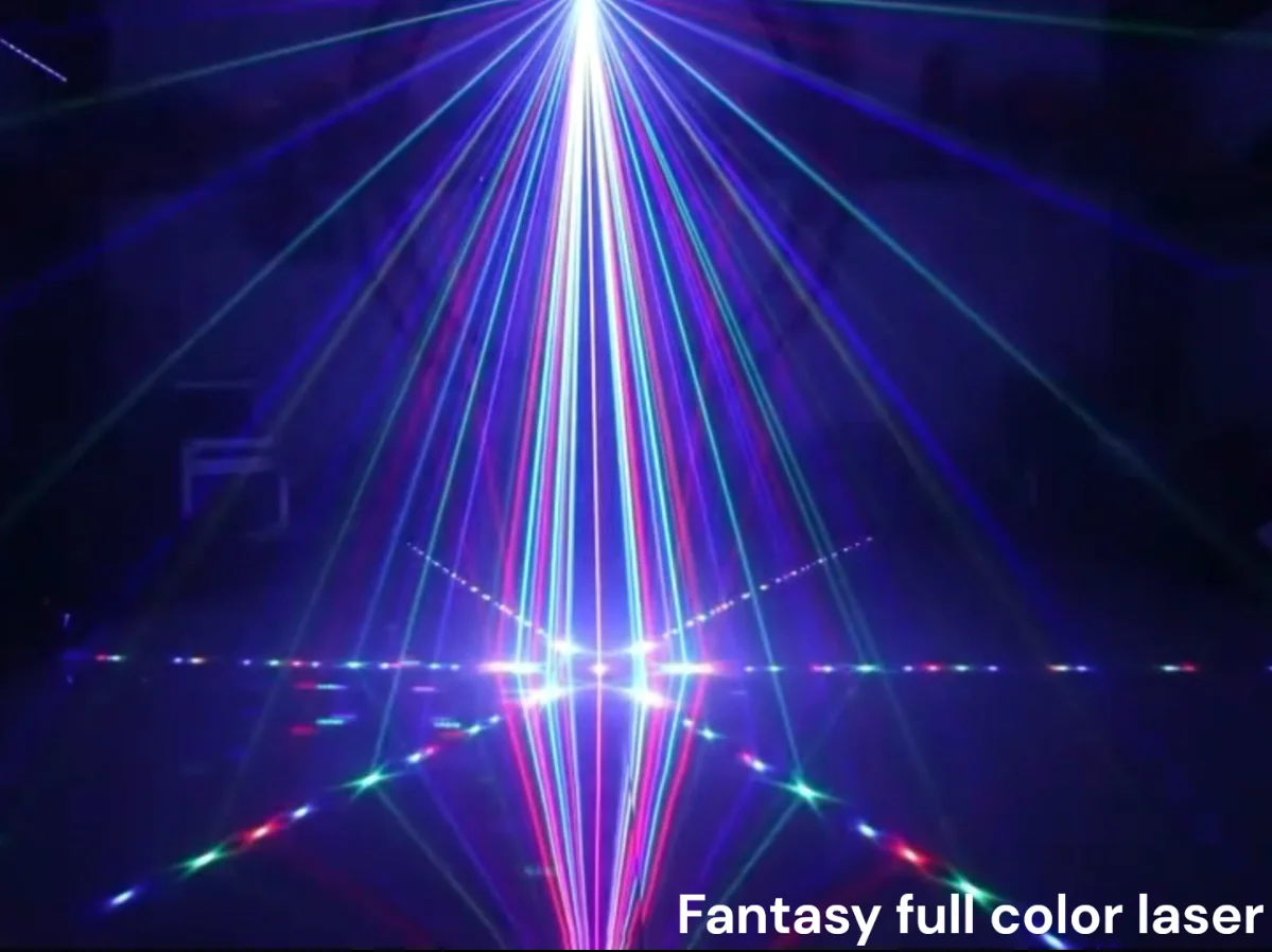 NEW 2W Full Color Fantasy RGB Laser DJ Disco DMX Stage Laser Projector for Bar Club Party Dance Wedding Birthday Christmas Light