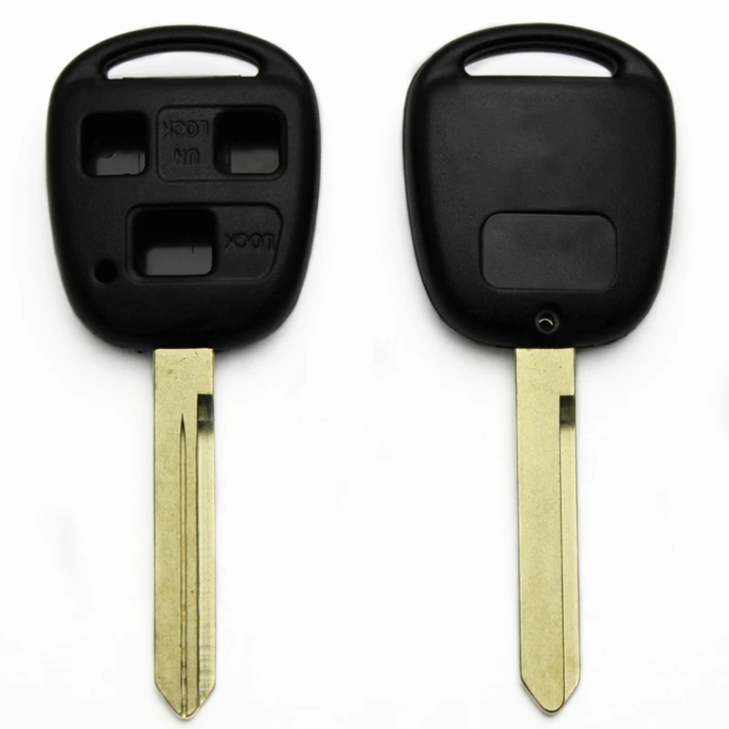 

2/3 кнопки, замена корпуса дистанционного ключа автомобиля для Toyota Yaris Avensis с необрезанным лезвием TOY47 с палкой и логотипом