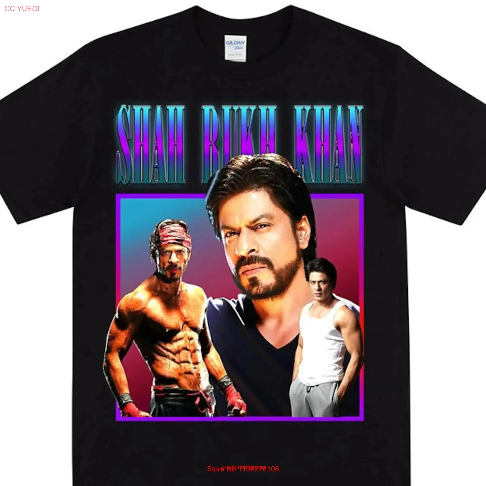 SHAH RUKH KHAN Homage Футболка Болливуд Фильм Фанаты Подарок Для Азиатских Женщин БОЛЬШЕ Тема Desi Тематический День Рождения Вдохновленный Индии