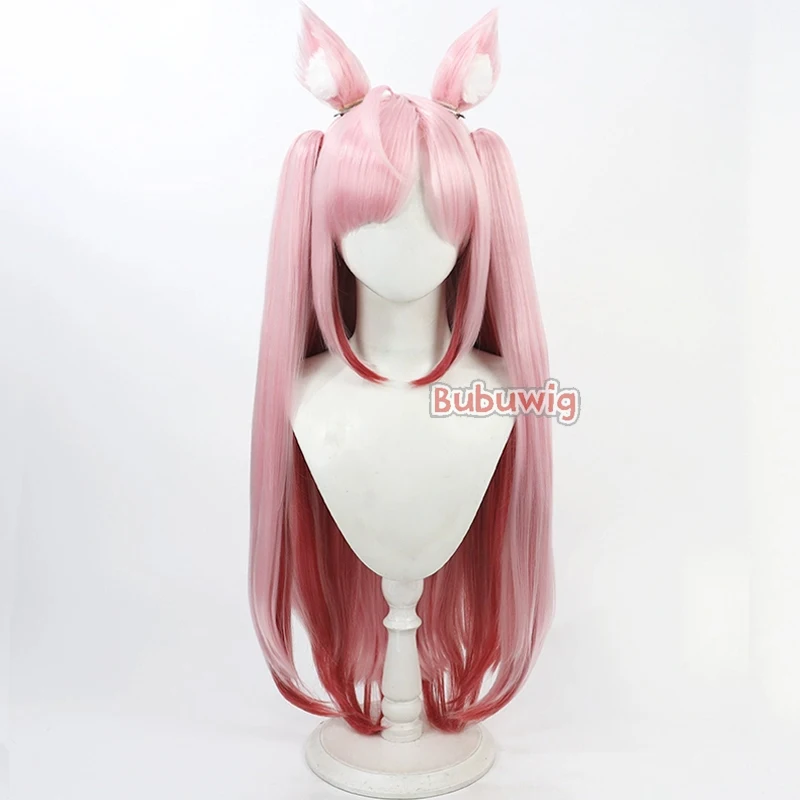 Bubuwig Synthetic Hair Yuuki Sakuna Cosplay Wigs Virtual YouTuber Yuuki Sakuna 90cm Long Pink Ponytail Cos Wig Heat Resistant