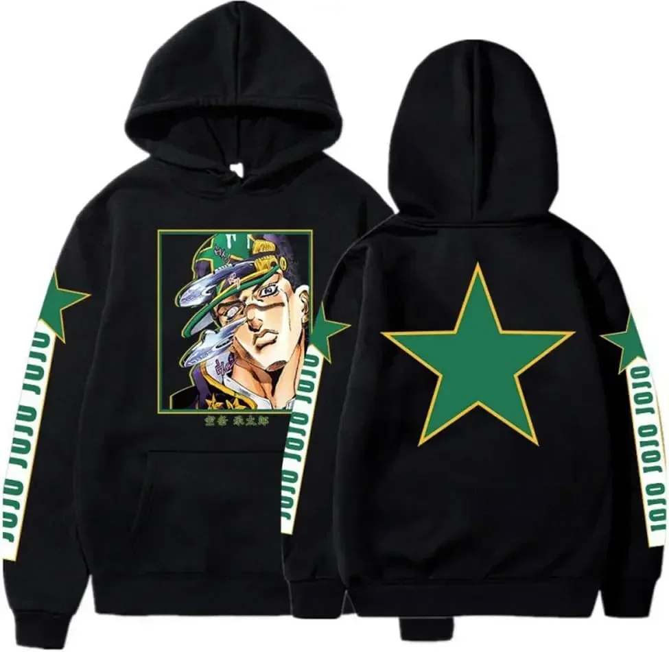 

Толстовки для мужчин Sudadera Hombre Unisex Kujo Jotaro y2k Толстовка Джонатан Джозеф Толстовка Пуловер ДжоДжо с длинным рукавом Аниме Толстовка