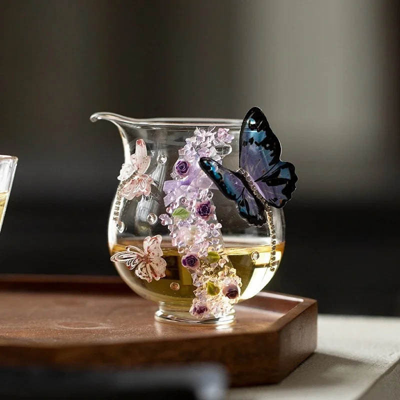 150ML High Borosilicate Heat-resistant Glass Fair Cup Creative Pure Handmade Glass Tea Dispenser Women's Household Uniform Cup