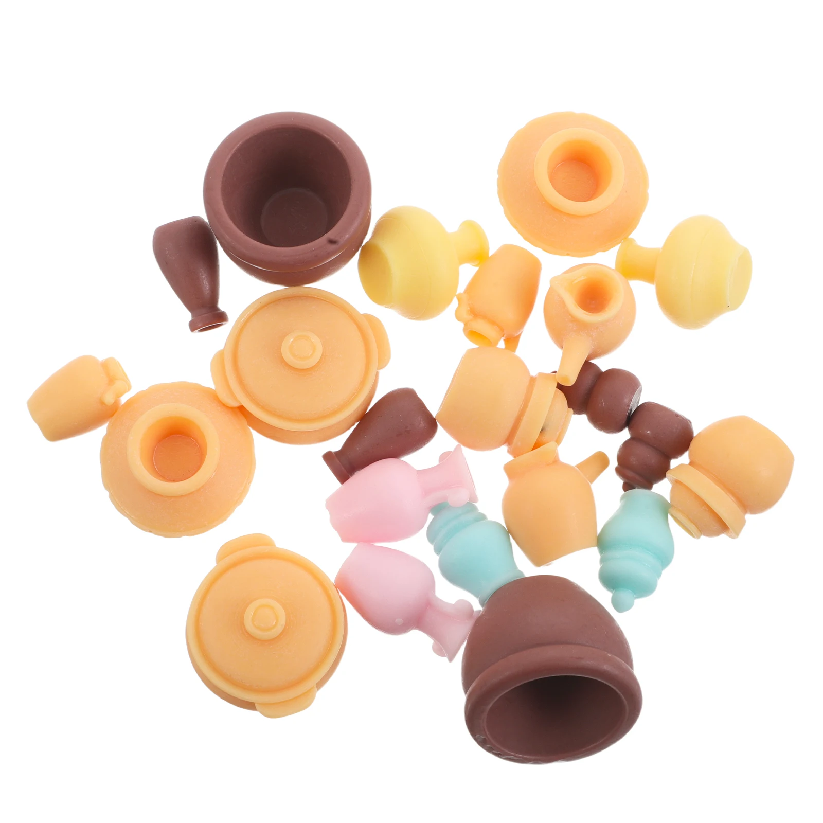 

22 Pcs Landscape Garden Accessories Ornament Realistic Resin Jars Miniature Accessories Terrarium Decorations Garden