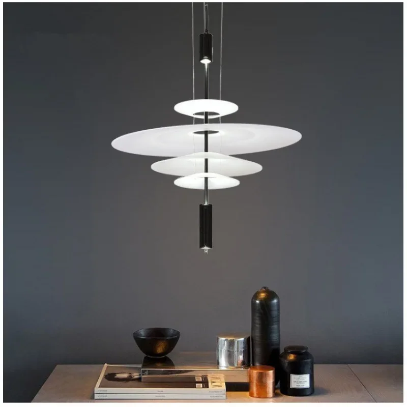 2026 Italian Flamingo UFO Chandelier Modern Hall Study Villa Restaurant Acrylic LED Pendant Lamp Shop Window Decor Lighting Fixt