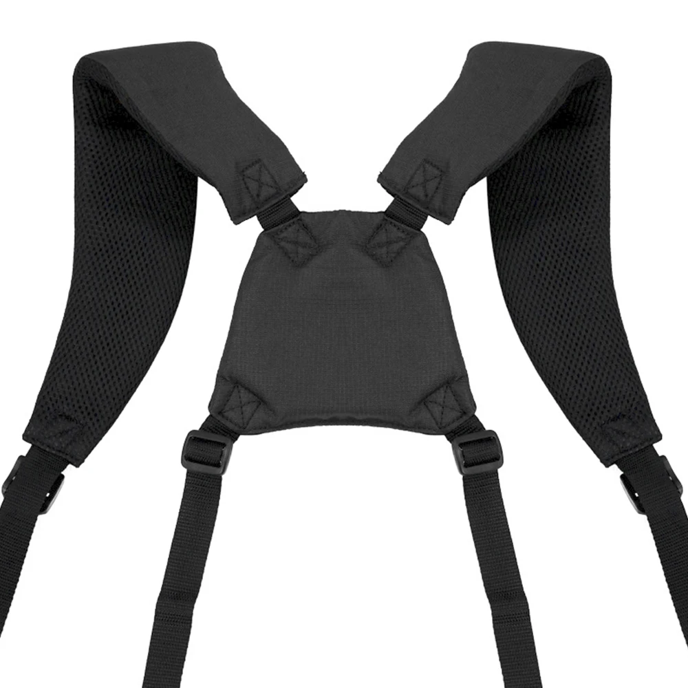 1 قطعة حقيبة حمل الغولف السوداء حزام الغولف حزام الكتف المزدوج النايلون مقاوم للماء قابل للتعديل طول مشبك هيكل لوازم الغولف