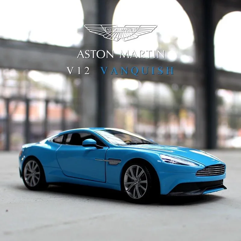 WELLY 1:24 Aston Martin VANQUISH Alloy Racing Car Model Diecast Metal Toy Sports Car Model Simulation Collection Gifts