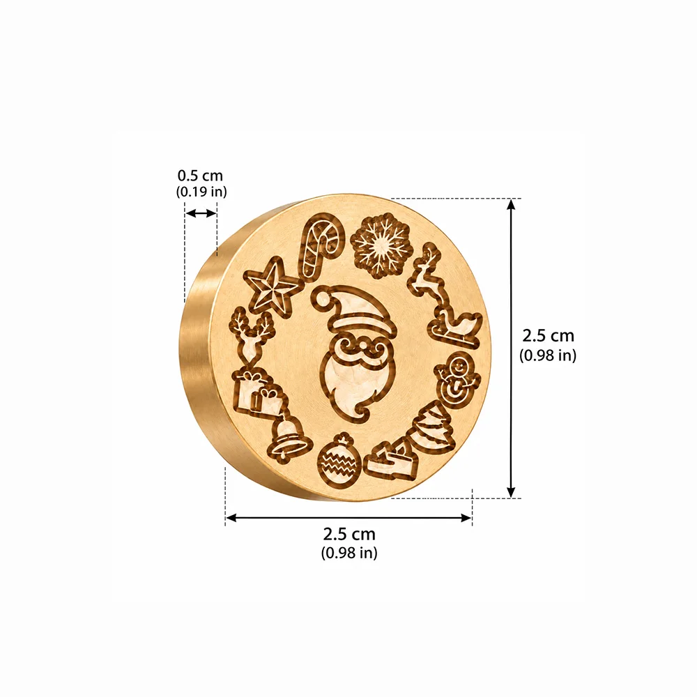 1. Removable Brass Wax Seal Stamp Heads, Christmas Theme Wax Sealing Stamp for Wedding Invitation Envelope DIY Craft Card Making