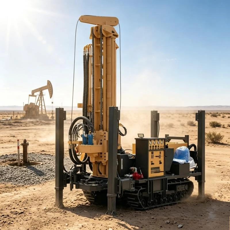 Heavy Water Well Drilling Machine 200m Water Air Dual Use Drill Rig Core Borehole Portable Crawler DTH Hydraulic